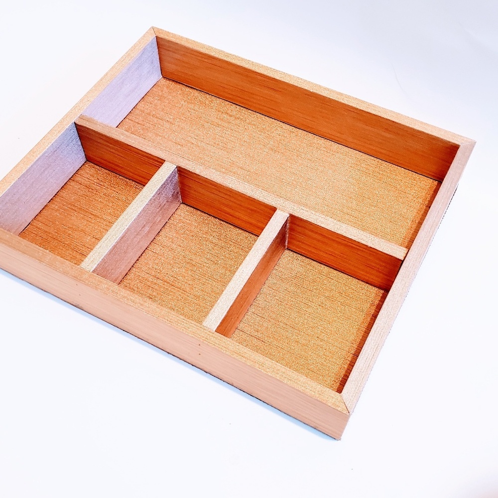Rose Gold wood jewelry Organizer.  New